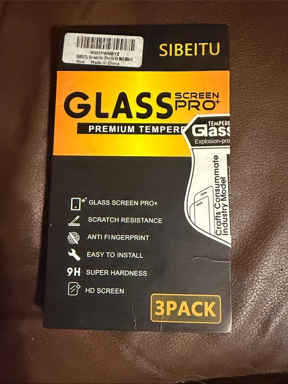 Black Glass Screen Protector - 3 Pack for iPhone 13